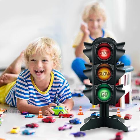 2 Pcs Traffic Light Desktop Center Decoration Race Car Themed Birthday Party Decoration Featuring 3D Traffic Light Cardboard Children's Traffic Architecture Themed Birthday Party Decoration Supplies in Saudi Arabia