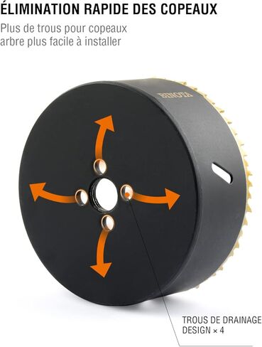 BINOTA M42 Bi-Metal Hole Saw, 200mm-7-7/8“, for Metal, Wood, Plywood, PVC, Gypsum, Composite, Stainless Steel Plate in Saudi Arabia