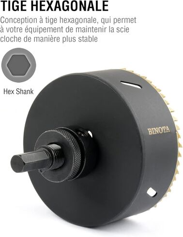 BINOTA M42 Bi-Metal Hole Saw, 200mm-7-7/8“, for Metal, Wood, Plywood, PVC, Gypsum, Composite, Stainless Steel Plate in Saudi Arabia