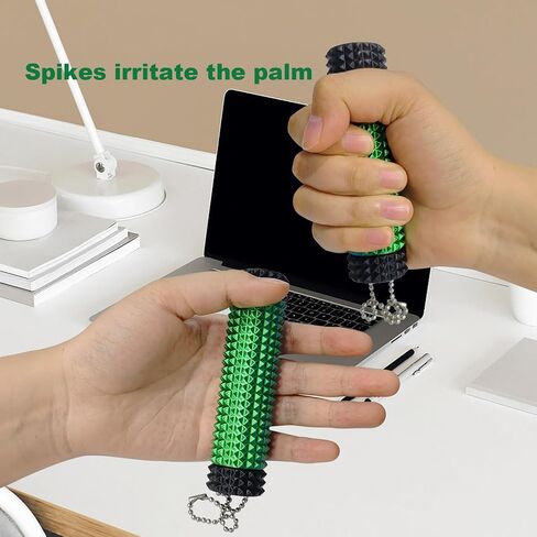 2 PCS Pain Pain Cypget ، spiky grippie محفز مفتاح القلق الحسي القلق الذي يختار الإجهاد الإجهاد المحفز على الأسطوانة مكتب هادئ استخدم الأداة (غطاء أسود اللون الأزرق والأخضر وغطاء أبيض باللون الأحمر) in Kuwait