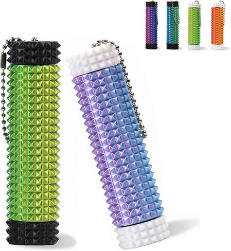 2 PCS Pain Pain Cypget ، spiky grippie محفز مفتاح القلق الحسي القلق الذي يختار الإجهاد الإجهاد المحفز على الأسطوانة مكتب هادئ استخدم الأداة (غطاء أسود اللون الأزرق والأخضر وغطاء أبيض باللون الأحمر) in Kuwait