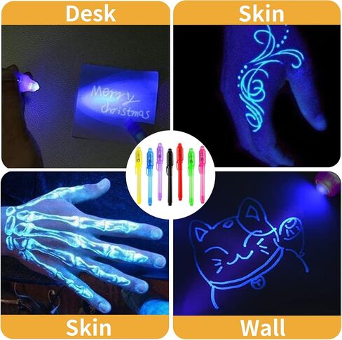 16pcs Incible Ink Spy Pen Pen Magic Pens for Kids Magic Party Favors ، Pen Ink Ink غير المرئي لكتابة رسالة سرية ، حفل تجسس ، حفلات الأطفال in Saudi Arabia