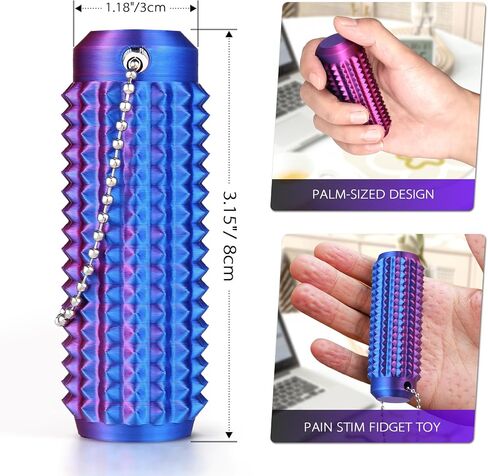 Little Ouchies Pain Fidget 4PCS – Pain Stim Tool Spiky Sensory Fidget Toys for Adults Anxiety Relief, 3D Printed Grippie Keychain for Focus & Skin Picking, Stress Relief Gift for Teens in Saudi Arabia