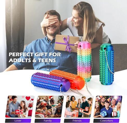 Little Ouchies Pain Fidget 4PCS – Pain Stim Tool Spiky Sensory Fidget Toys for Adults Anxiety Relief, 3D Printed Grippie Keychain for Focus & Skin Picking, Stress Relief Gift for Teens in Saudi Arabia