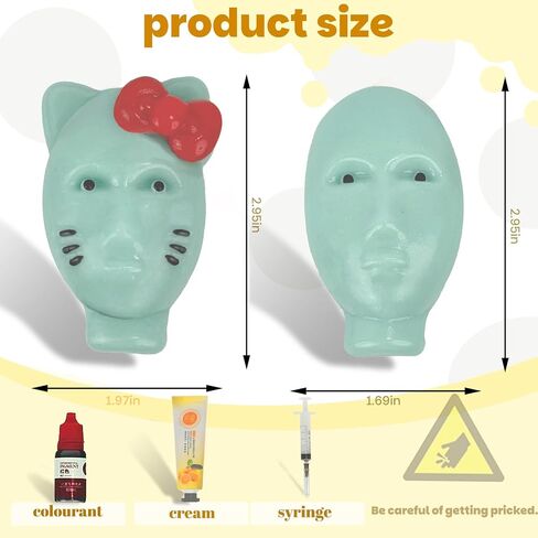 Aqzaxora 2 PCS Pimple Popping Toy, Squishy Fidget Toys Pimple Popping Fidget Toy with Filler Tools Weird Alien Pimple Popping Novelty Stress Relief & Reusable & Self-Filling for Adults & Teens in Kuwait