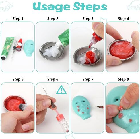 Aqzaxora 2 PCS Pimple Popping Toy, Squishy Fidget Toys Pimple Popping Fidget Toy with Filler Tools Weird Alien Pimple Popping Novelty Stress Relief & Reusable & Self-Filling for Adults & Teens in Kuwait