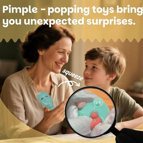 Aqzaxora 2 PCS Pimple Popping Toy, Squishy Fidget Toys Pimple Popping Fidget Toy with Filler Tools Weird Alien Pimple Popping Novelty Stress Relief & Reusable & Self-Filling for Adults & Teens in Kuwait
