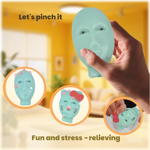 Aqzaxora 2 PCS Pimple Popping Toy, Squishy Fidget Toys Pimple Popping Fidget Toy with Filler Tools Weird Alien Pimple Popping Novelty Stress Relief & Reusable & Self-Filling for Adults & Teens in Kuwait