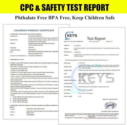 LANGXUN 50 100 200 Soft Plastic Ball Pit Balls for Kids, Gift for Baby Toddler Birthday Christmas, Ball Pit Play Tent, Baby Kiddie Pool Water Toys, Party Decoration in Kuwait