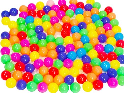 LANGXUN 50 100 200 Soft Plastic Ball Pit Balls for Kids, Gift for Baby Toddler Birthday Christmas, Ball Pit Play Tent, Baby Kiddie Pool Water Toys, Party Decoration in Kuwait