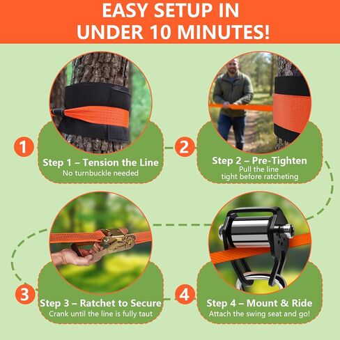 Zip Line Slackline Kit للأطفال والبالغين-بطولة Ninja 65 قدمًا مع مجموعة التدريب على البكرة ، وحمليات الأشجار ، و 2 في 1 في الفناء الخلفي في الهواء الطلق. in Kuwait