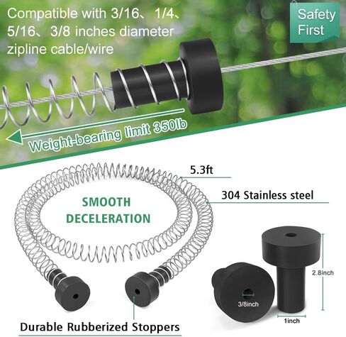 X XBEN Zip line Kit for Kids and Adults Outdoor: Up to 500Lbs - 80FT Quick Tighten Zipline for Backyard with Removable Trolley Swing Seat Spring Brake Ratchet Strap in Saudi Arabia