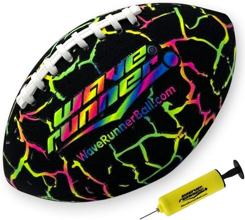 كرة قدم Wave Runner Grip It مقاومة للماء، مقاس 9.25 - كرة القدم المائية، كرة القدم الشاطئية، ألعاب الأطفال، كرة الشاطئ، الألعاب - نمط قبضة خاص، أربطة مزدوجة، خفيفة الوزن، كرة قدم لجميع الأحوال الجوية in Kuwait