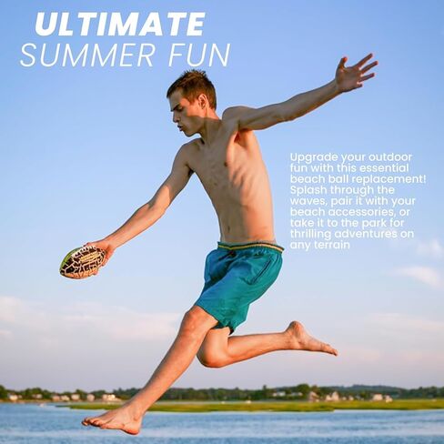 كرة قدم Wave Runner Grip It مقاومة للماء، مقاس 9.25 - كرة القدم المائية، كرة القدم الشاطئية، ألعاب الأطفال، كرة الشاطئ، الألعاب - نمط قبضة خاص، أربطة مزدوجة، خفيفة الوزن، كرة قدم لجميع الأحوال الجوية in Kuwait