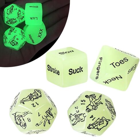 4 Pcs Dice Set Couple Games Date Night Dice, Glow in The Dark Couples Decision Dice Toys for Romantic Ideas, Funny Naughty Gifts for Adults Boyfriend Girlfriend Husband or Wife in Saudi Arabia