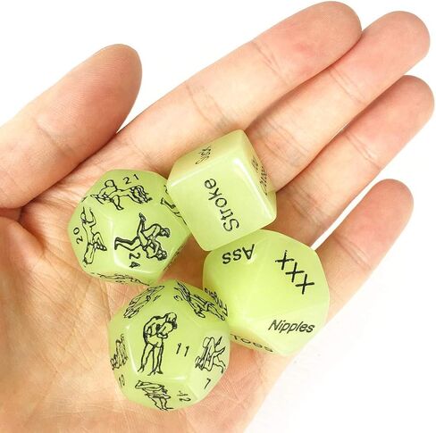 4 Pcs Dice Set Couple Games Date Night Dice, Glow in The Dark Couples Decision Dice Toys for Romantic Ideas, Funny Naughty Gifts for Adults Boyfriend Girlfriend Husband or Wife in Saudi Arabia