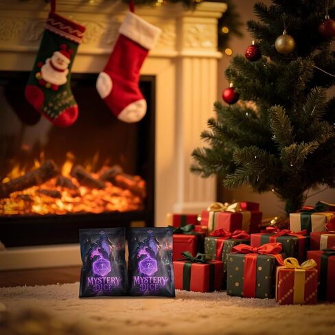مجموعة DND Mystery Dice Set - 7 DICE RPG RPG عشوائي ، 4 عملات معدنية ، دبوس المينا وحقيبة المخملية - 1 في 10 فرصة للحصول على النرد الممتاز - هدية لمشغل TTRPG ، DM & DICE GOBLIN (الإصدار القياسي) in Kuwait