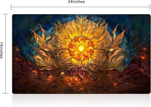 MTG Playmat ، حصيرة لعبة بطاقة TCG ، حافة مخيط ، أسفل المطاط غير المنقوش - 24 × 14 بوصة - مستنقع in Saudi Arabia