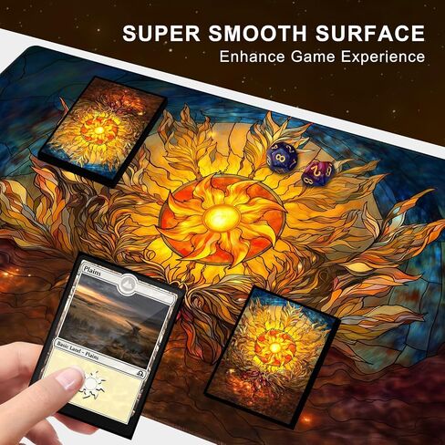 MTG Playmat ، حصيرة لعبة بطاقة TCG ، حافة مخيط ، أسفل المطاط غير المنقوش - 24 × 14 بوصة - مستنقع in Saudi Arabia