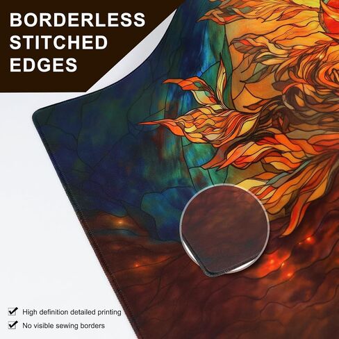 MTG Playmat ، حصيرة لعبة بطاقة TCG ، حافة مخيط ، أسفل المطاط غير المنقوش - 24 × 14 بوصة - مستنقع in Saudi Arabia