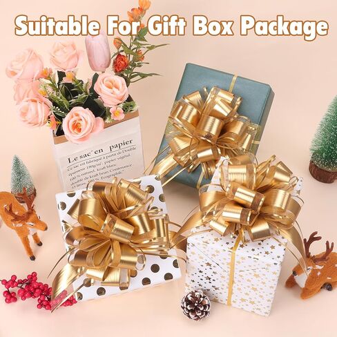 24pcs 6 بوصة أقواس سحب كبيرة ، 12 لونا القوس لالتفاف الهدية ، أقواس الشريط الزفاف هدية للحفلات لصناديق الالتفاف أو زينة الزهور ، مثالية لقوس عيد الحب عيد الحب in Kuwait