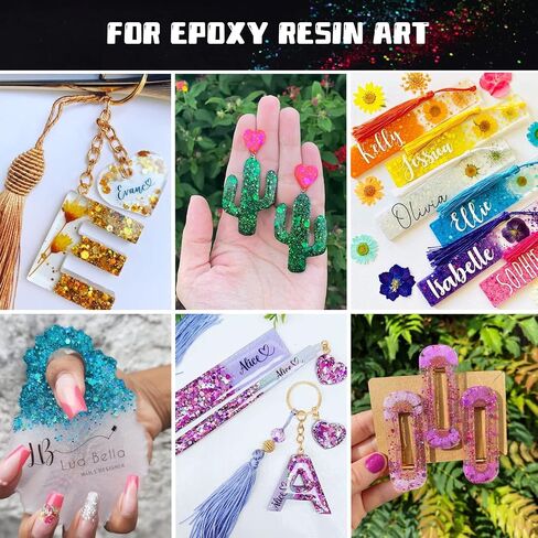 HTVRONT Holographic Chunky Glitter for Crafts - 15 Colors Holographic Glitter for Resin, Each 10g Craft Glitter for Nails, Face, Tumblers, Body, Hair, Painting, Epoxy, Art in Saudi Arabia