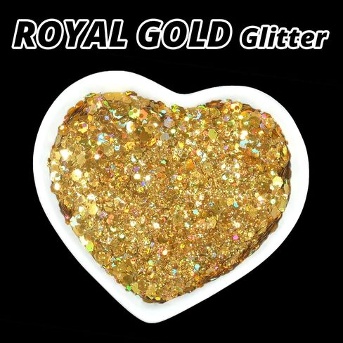 HTVRONT Holographic Chunky Glitter for Crafts - 15 Colors, Each 10g in Saudi Arabia