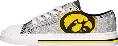 FOCO Alabama Crimson Tide NCAA Womens Glitter Low Top Canvas Shoes - 9 in Saudi Arabia