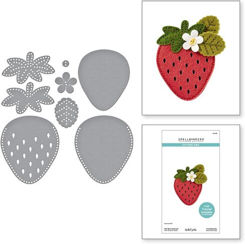 شعرت Spellbinders بالفراولة إزهار تموت من The Summer Felt Stitch & Create Collection بواسطة Nichol Spohr in Saudi Arabia