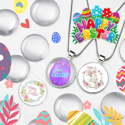 20PCS Transparent Glass Cabochons, Clear Glass Dome Tile Cabochon Half Round Flat Clear 1.57 Inch/40mm Non-calibrated Round for Photo Pendant Making DIY Decor Souvenir Gift in Kuwait