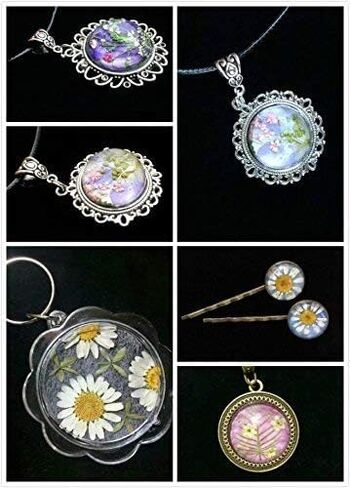 20PCS Transparent Glass Cabochons, Clear Glass Dome Tile Cabochon Half Round Flat Clear 1.57 Inch/40mm Non-calibrated Round for Photo Pendant Making DIY Decor Souvenir Gift in Kuwait