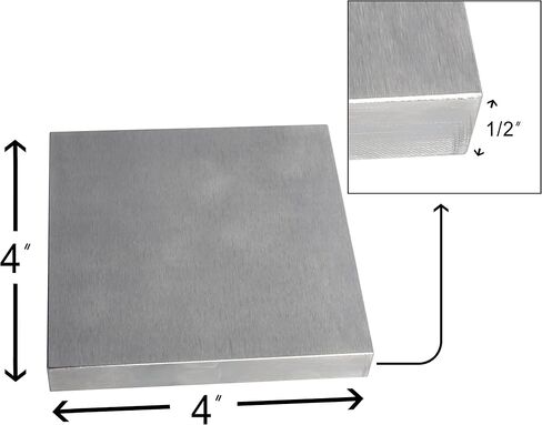 HimaPro Steel Bench Block 4"x4" Flat Anvil Jewelers Tool Metal Bench Block for Jewelry and Stamping (4"X4"X1/2") in Saudi Arabia