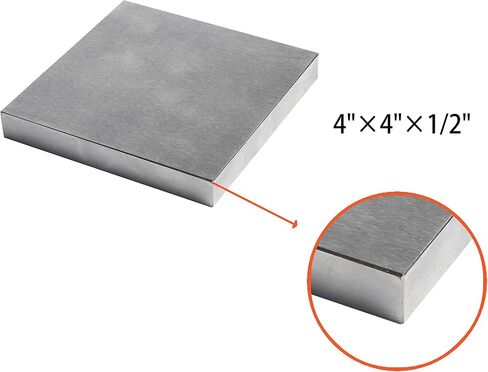 HimaPro Steel Bench Block 4"x4" Flat Anvil Jewelers Tool Metal Bench Block for Jewelry and Stamping (4"X4"X1/2") in Saudi Arabia