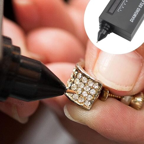 Professional Diamond Tester Pen, High Accuracy Jewelry Diamond Tester, Electronic Diamond Gem Tester and Tester Pen 60X Magnifying Glasses Tool Kit for Novice Expert (Diamond Tester Pen) in Kuwait