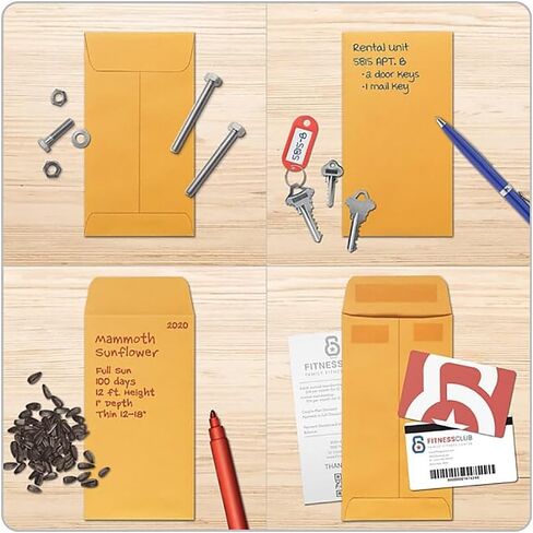 Quality Park #7 Coin and Small Parts Envelopes, Self Seal, for Home, Office, Garden, 24 lb Brown Kraft, 3-1/2 x 6-1/2 Inches, 500/Box (QUA50765) in Saudi Arabia