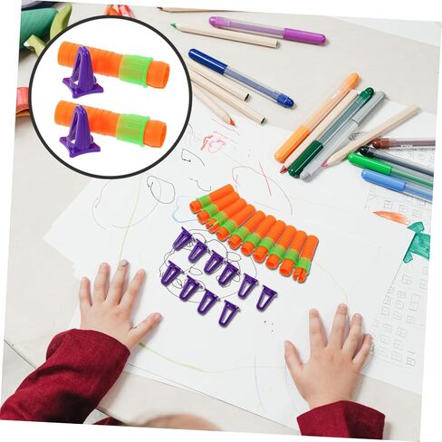 Eringogo 10pcs باستيل باستيل موسع الحامل رسم عصا الموسع من أجل تعزيز الراحة والتحكم الملون المتوافق والباستيل النفط للمشاريع in Saudi Arabia