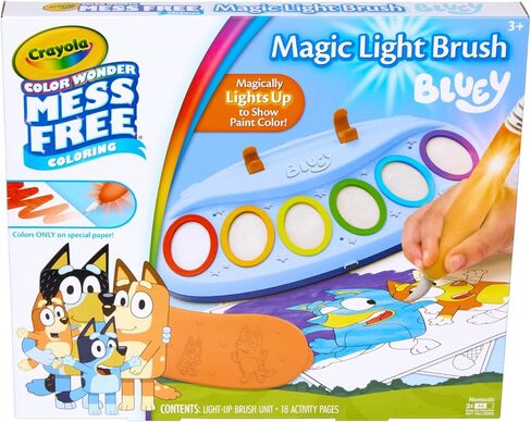 Crayola Color Wonder Bluey Magic Light Brush, Mess Free Kids Painting Set, Toddler Activities, Educational Toys, Gifts for Ages 3 & Up in Saudi Arabia