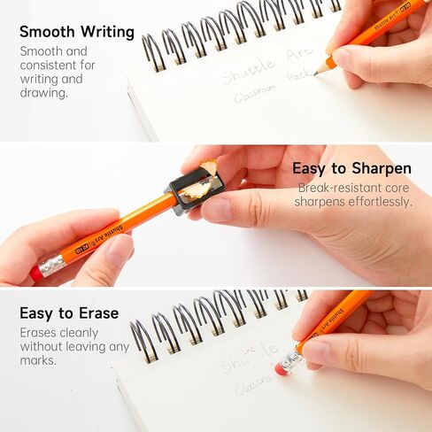 Shuttle Art 360 Pack #2 HB Golf Pencils ، Mini Mini Pencil ، قلم رصاص صغير مسبقًا للمعلمين الذين يكتبون وضع العلامات ، وضروريات الفصل الدراسي ، والعودة إلى اللوازم المدرسية in Saudi Arabia