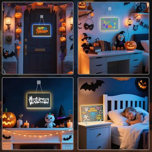لوحة رسم LUMIBOARD LED مع 7 ألوان ، 12 "× 8" لوحة محو جاف من الأكريليك مع الضوء ، وتشمل محول ، سلسلة معلقة ، لوحة الرسم LED للأطفال مع الوقوف ، عيد ميلاد وهدايا عيد الهالوين للأطفال in Saudi Arabia