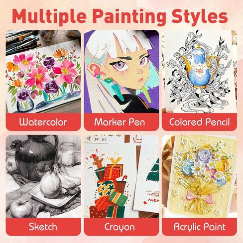 64 Sheets 5x7 Inch Watercolor Paper Bulk, 140lb /300GSM White Cold Press Water Color Paint Paper for Kids Adults Artists. Thick Cotton Bulk Watercolor Papers for Art Supplies in Kuwait