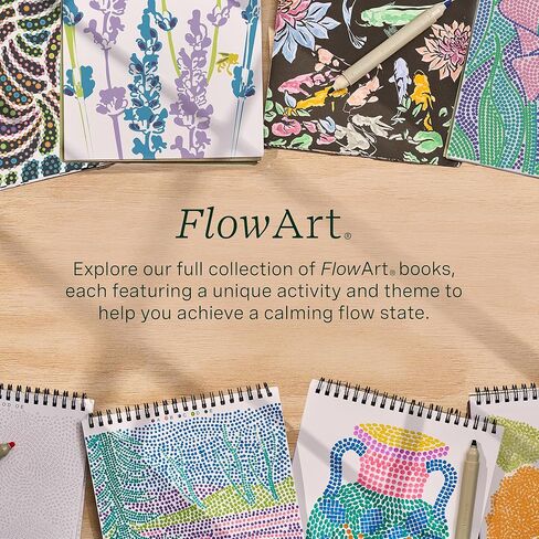 Lifelines FlowArt Activity Pad, 2-Pack & Bonus Pad - Guided Dot Art Meditations with Markers - Dot-by-Letter & Stamp-by-Shape Coloring Books for Tweens, Adults & Seniors in Kuwait