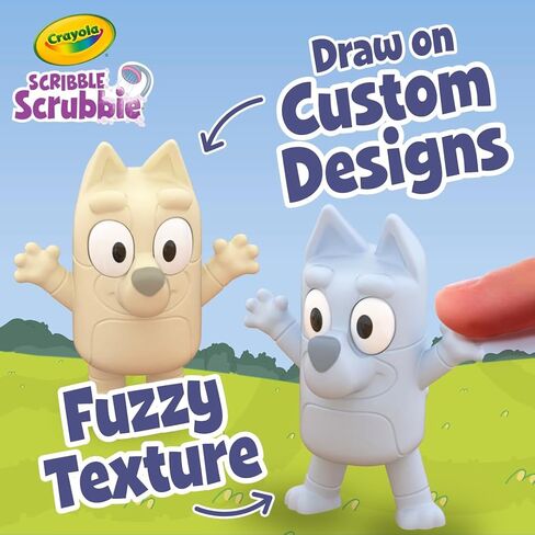 Crayola Scribble Scrubbies Bluey Poolside Playset (4ct), Colorable Bluey Toys for Kids, Washable Coloring Gift for Toddlers, Ages 3+ in Saudi Arabia