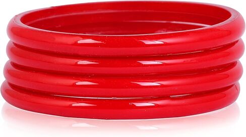 JD'Z COLLECTION Indian Jewelry Glass Bangles for Women Bollywood Plain Glass Bangles Set of 4p Traditional Costume Matching Bracelets Bangles For Women/Girls (Green 2.4) in Saudi Arabia