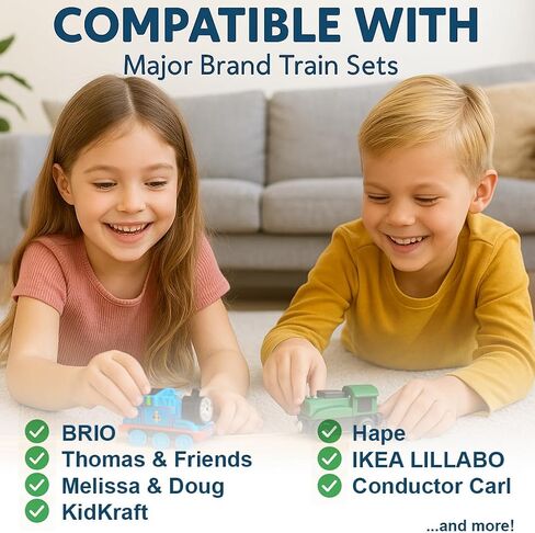 24 PCS TRAIN TRACK TRACK CONCTIONS Real Wood Railway Adapters ؛ متوافق مع مجموعات Thomas و Brio و Melissa & Doug و Chuggington و Imaginarium Kids Toy Railroad in Saudi Arabia