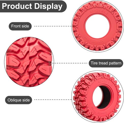 1.2" RC Crawler Tires 62 * 24mm Soft Rubber 1.2 Tires Colored Tyres with Foam Insert for 1/18 TRX4M 1/24 SCX24 FCX24 Upgrade (4PCS, Red) in Kuwait