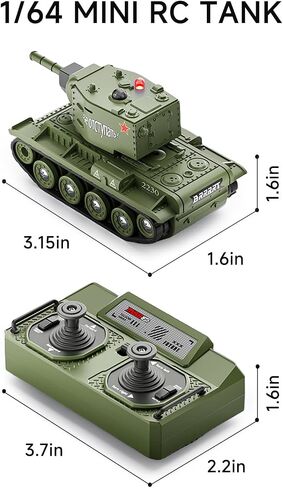 BRRRRT 1/64 RC Battle Tank Set,Remote Control Military Vehicles with Infrared Shoot,RC Tank That Shoots with 330° Rotating Turret and Sound & Lighting for Kids Gift 8+ in Saudi Arabia