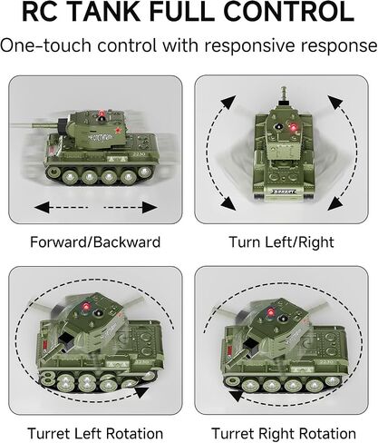 BRRRRT 1/64 RC Battle Tank Set,Remote Control Military Vehicles with Infrared Shoot,RC Tank That Shoots with 330° Rotating Turret and Sound & Lighting for Kids Gift 8+ in Saudi Arabia