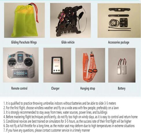 Mini RC Electric Stunt Paraglider, 2.4G 100cm Wingspan Foldable High-Altitude Stunt Flight Paraglider Model, Outdoor RC Toys (Random Color RTF Version) in Saudi Arabia