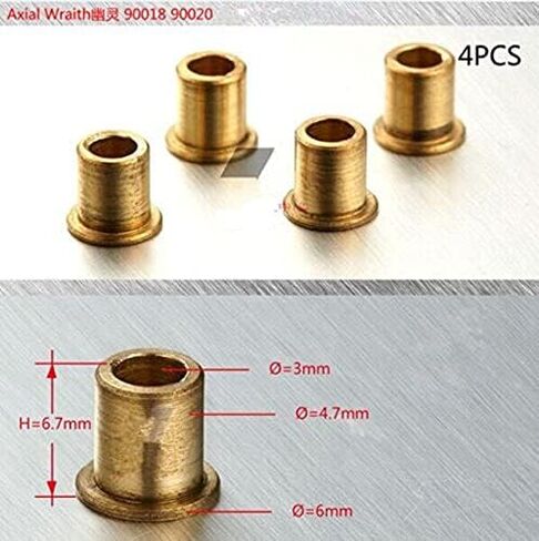 4Pcs Steering Front Knuckles Flange Brass Bushing for Axial SCX10 RC Car #1140 in Kuwait