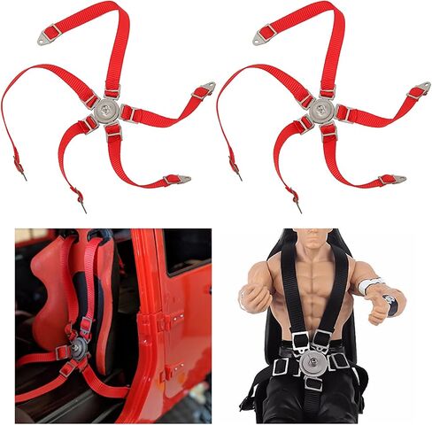 RC محاكاة حزام المقعد المعدني حزام المحاكاة حزام المحاكاة المحوري 1/10 90018 RC TRACK RED Blue Black Portable Lightiight (Red) in Saudi Arabia